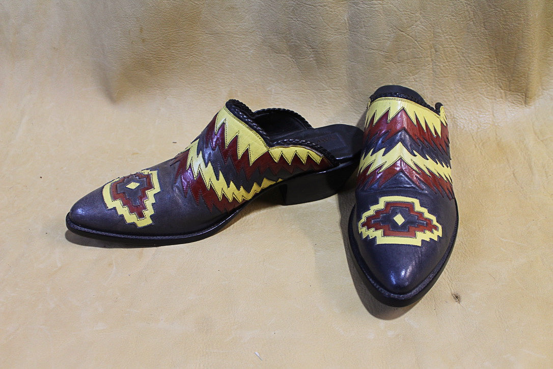 Red and Yellow Calf Mule 3031