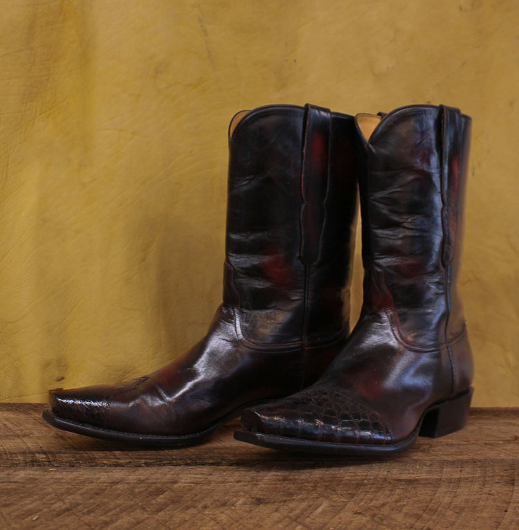 Black Cherry Calf & Gator Men's Classic 4889