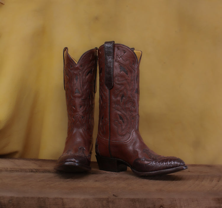 Cognac Buff & Lizard Inlay Men's Classic 910