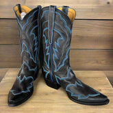 Black French Calf & Blue All Over Stitch Men's Classic 1202