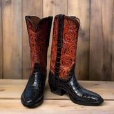 Blk Alligator & Tooling Women's Classic 4-82