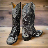 Black & Silver Hair On Women's Classic 4-83