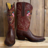 The Bear Choc & Cognac Tooled Women's Classic 716