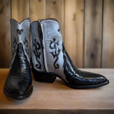 Silver Calf w/ Black Gator Women's Flamingos 615