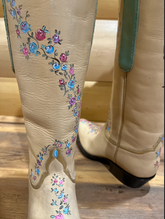 Flower and Bows Special Hand Painted by Marla Meridith 4-81