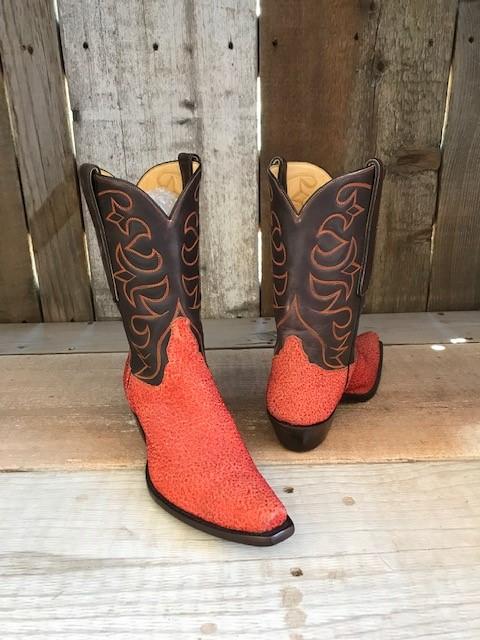 Orange Raised Stitch Calf Tres Outlaws Women's Classic Boot 1486 @