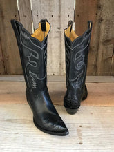 Black Kangaroo & Alligator Tres Outlaws Women's Classic Boot 2081@