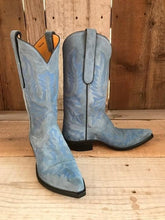 Blue Suede Kangaroo All Over Stitch Tres Outlaws Women's Classic Boot 2374@