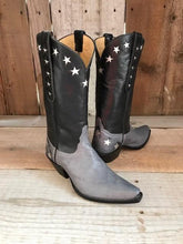 Blue Grey Ostrich & Stars Tres Outlaws Women's Classic Boot 1267 @