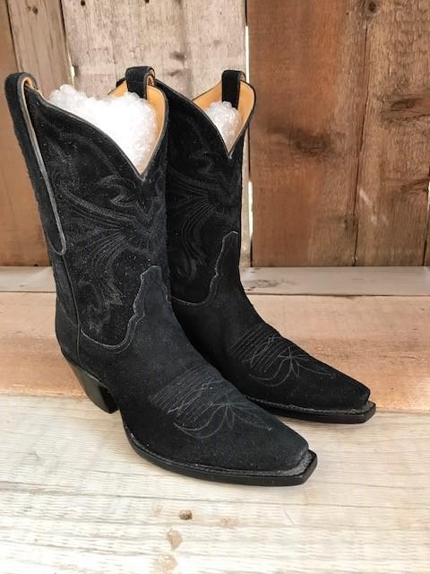 Black Suede Tres Outlaws Women's Classic Boot 1268