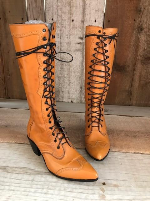 Peanut Kangaroo Lace Up Tres Outlaws Women's Tall Boot 1358@