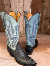 Blue & Seamless Horn Back Gator Black Tres Outlaws Women's Classic Boot 1188@