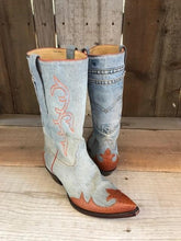 Blue Jean & Cognac Gator Tres Outlaws Men's Classic Boot 4093@