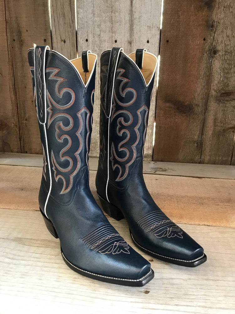 Navy Kangaroo w/Stitching Tres Outlaws Men's Classic Boot 4127@
