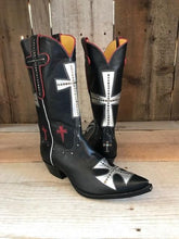 Black Kangaroo All Crosses Tres Outlaws Men's Classic Boot 4142@