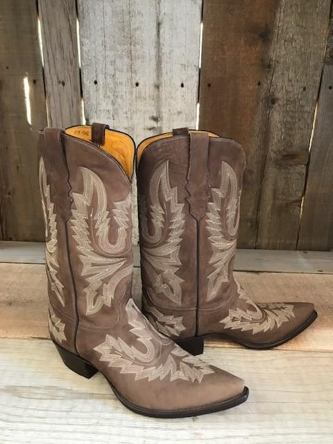 Brown Nubuck All Over Stitch Tres Outlaws Men's Classic Boot 4147@