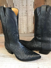 Black Ostrich Tres Outlaws Men's Classic Boot 4148@