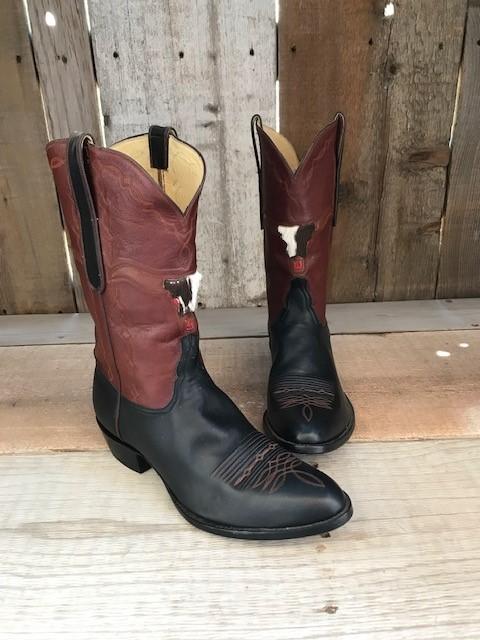 Cognac & Black Gator Longhorn Tres Outlaws Men's Classic 4235@