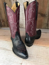 Burgundy & Black Tres Outlaws Men's Classic Boot 4240@