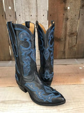 Old El Paso Black Kangaroo & Gator Tres Outlaws Men's Classic Boot 4250@