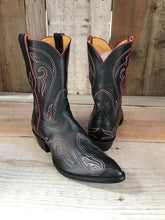 Black French Calf All Over Stitch Tres Outlaws Men's Classic Boot 3790