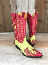 Lime & Red Kangaroo with Red Applique Tres Outlaws Men's Classic Boot 3792@