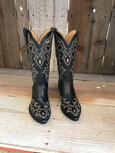 Spanish Black Kangaroo & Inlay Tres Outlaws Men's Classic Boot 3731@
