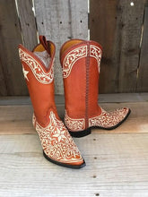 Cacti Hair On Cognac Tooling Leather 3632