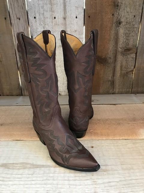 Choco Deer Stitched Tres Outlaws Men's Classic Boot 3483@