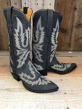 Navy Nubuck All Over Stitch Tres Outlaws Men's Classic Boot 3356@