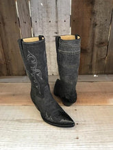 Black Denim & Gator Tip Tres Outlaws Men's Classic Boot 3368