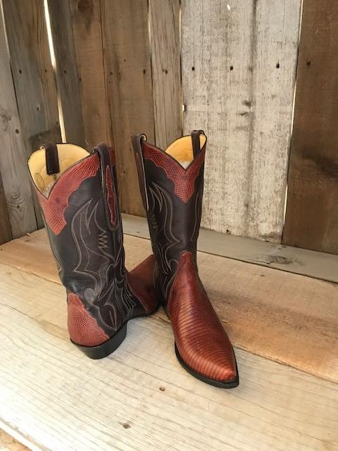 Cognac Lizard & Kangaroo Tres Outlaws Men's Classic Boot 3307@