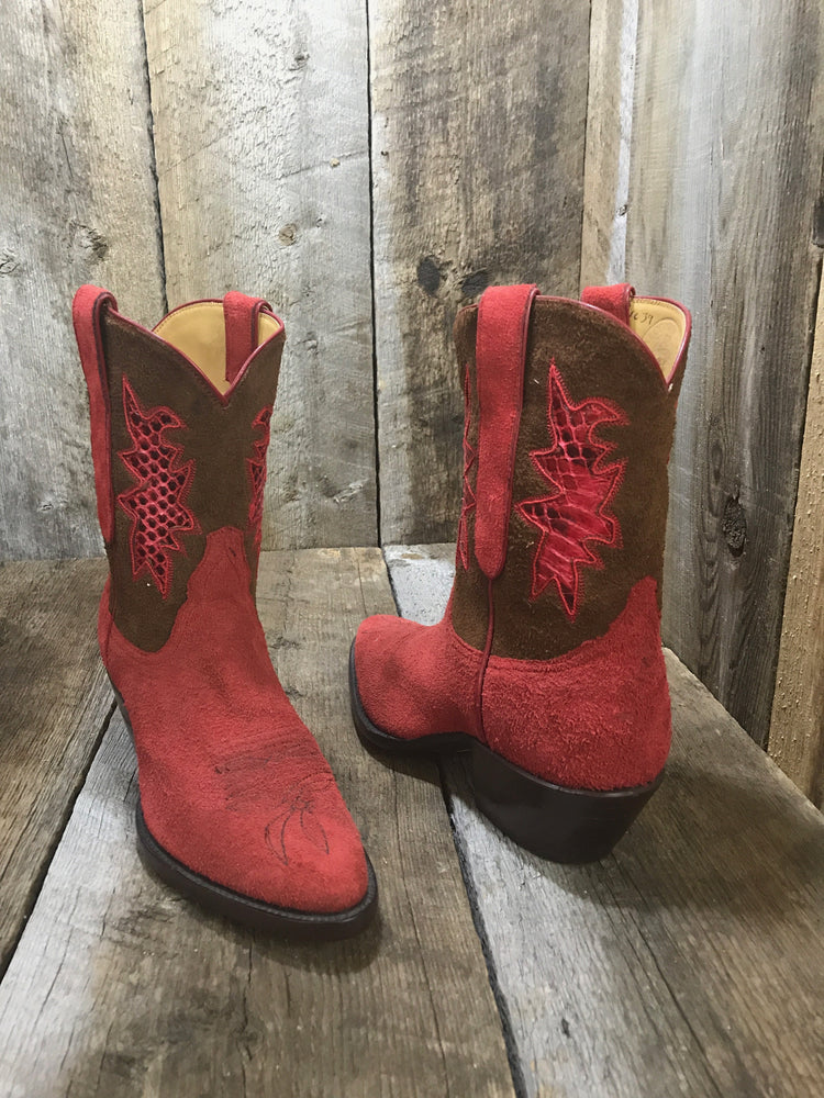 Red Calf Suede Women's Boot 1599 *