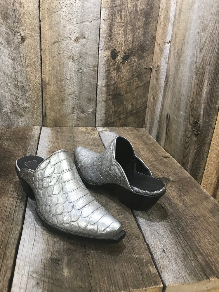 Silver Python Belly Tres Outlaws Women's Mule 1711*