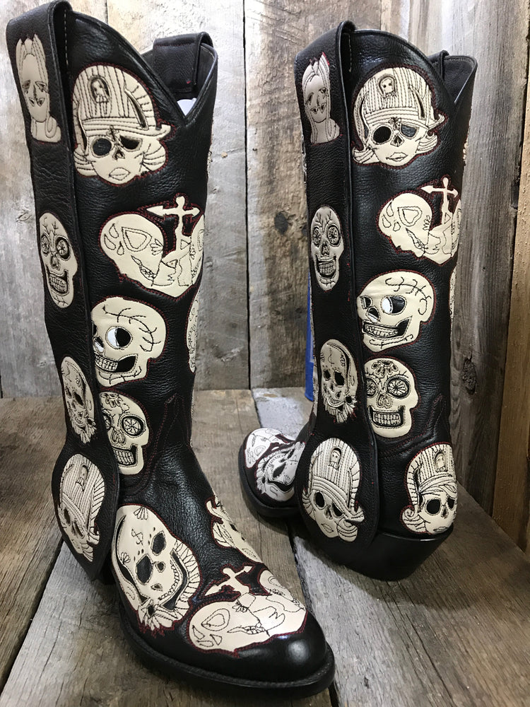 Ghost Rider Skulls Tres Outlaws Women's Classic Boot 1740 *
