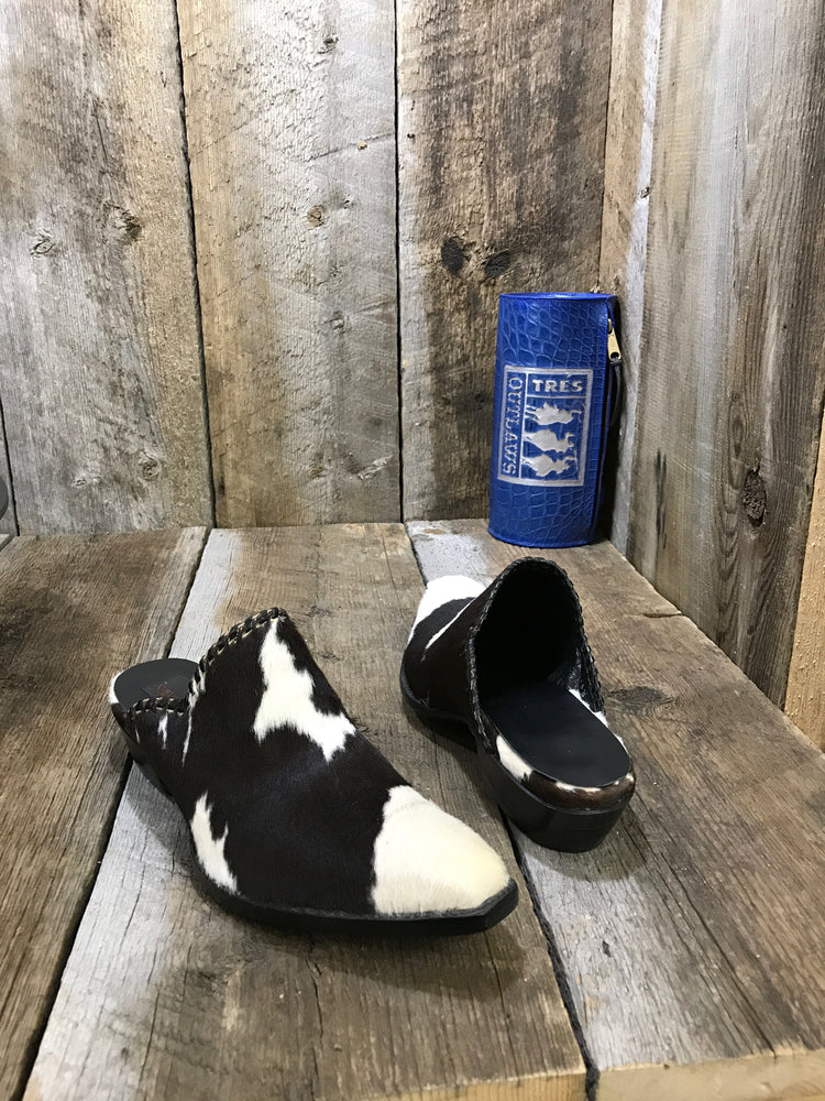 Natural Hair On Black & White Tres Outlaws Mule 1748*