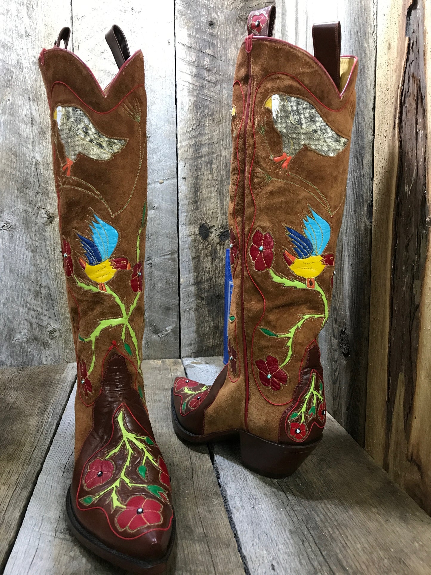 "High Spirits" Kangaroo Exotics Tres Outlaws Women's Tall Boot 1828