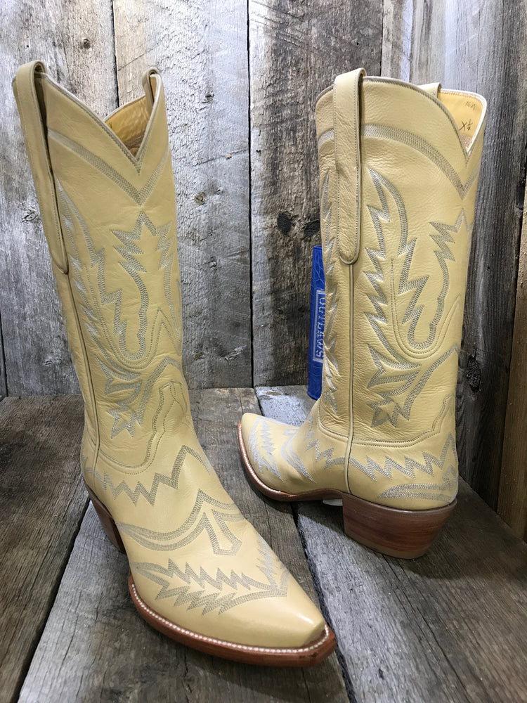 Natural Mule & Calf Stitched Tres Outlaws Women's Boot 1833 *