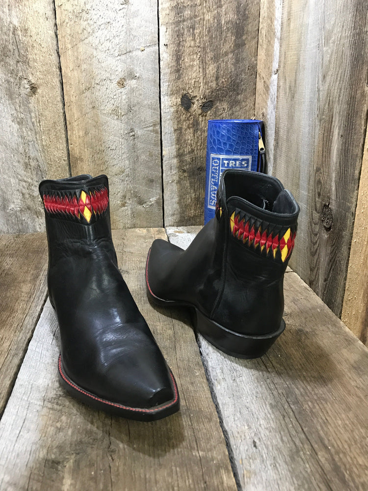 Black Kangaroo Folded Inlays Women's Flamingo 1975