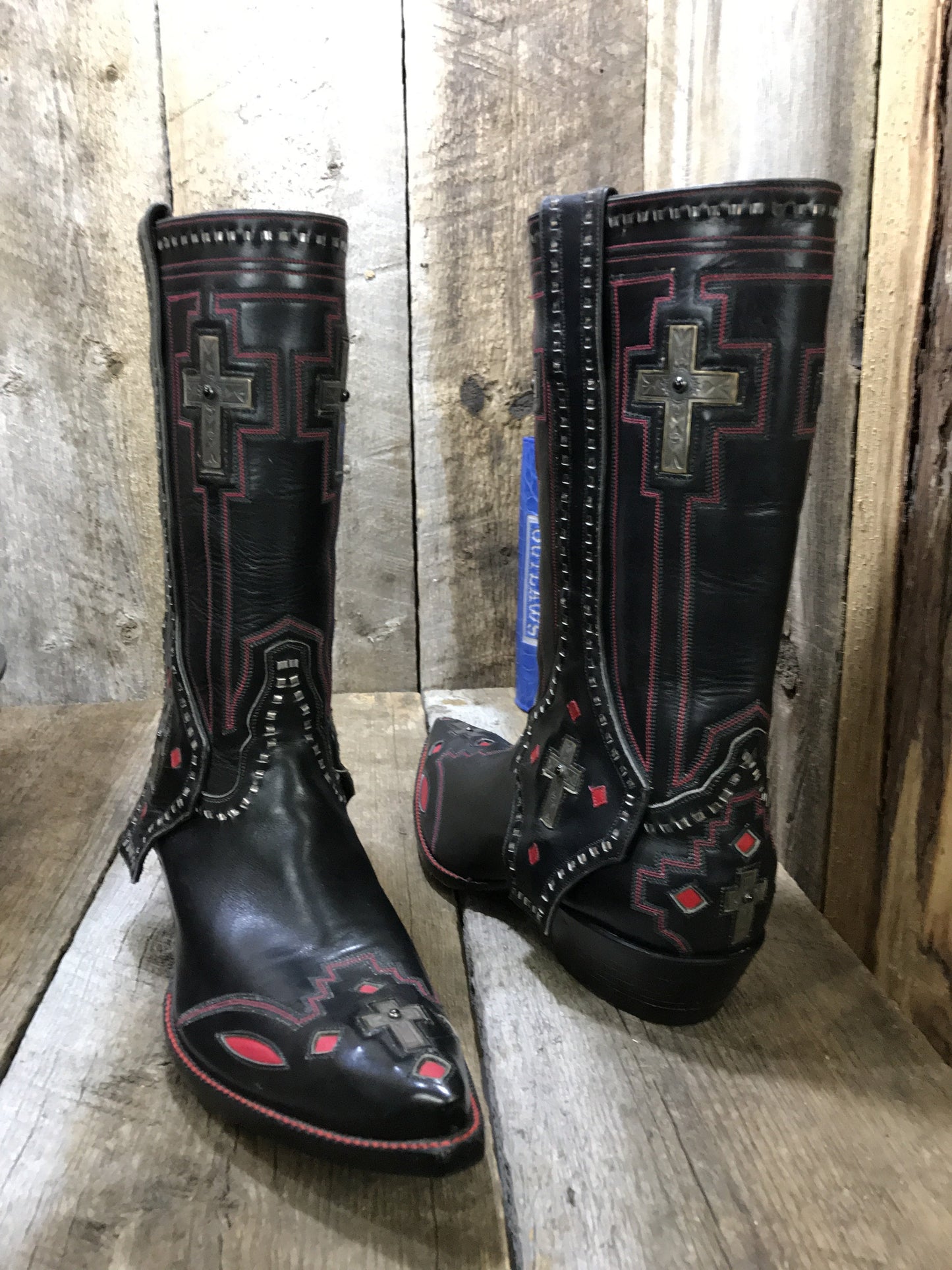 "Al's Crosses" Kangaroo Pure Silver Laced Men's 4030