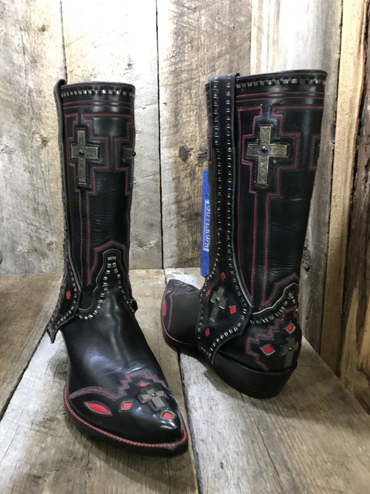 "Al's Crosses" Kangaroo Pure Silver Laced Men's 4030
