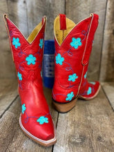 Kangaroo Red Turquoise Flower Women's Classic 2142