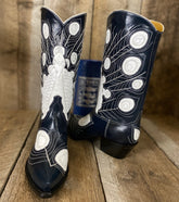 "Desi Peacock" Blk & White Calf Women's Classic "Phoenix Collection" 2440