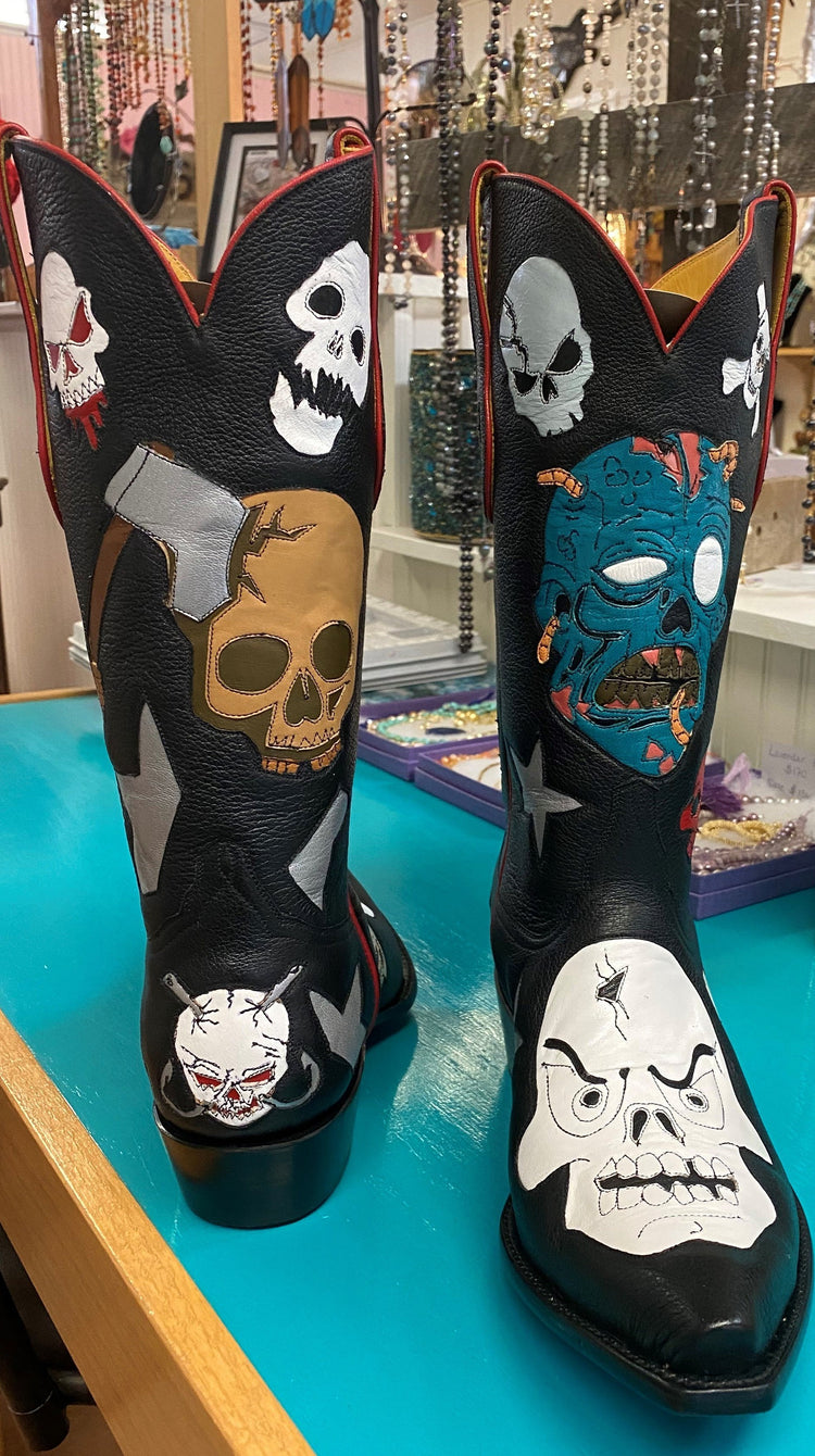 "Frankenstein Skulls " Tres Outlaws Men's Classic 3940