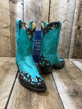 Turquoise Nubuck Hair On Tres Outlaws Women's Classic 2014 *