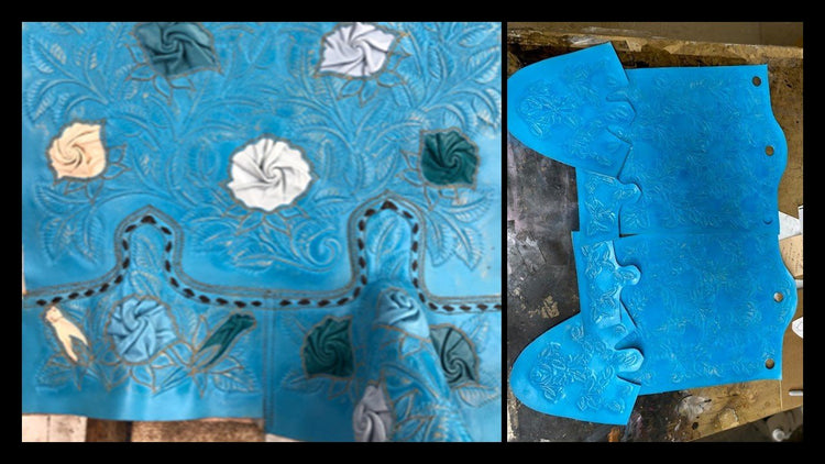 Folded Rose & Stitching