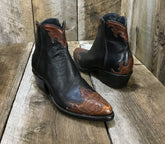 Kangaroo Hand Tooled Black Tres Outlaws Zip Boot @ 1003
