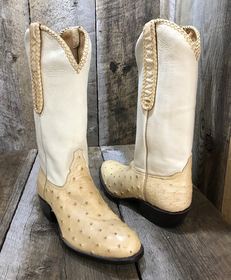 Saddle Ostrich & Deer Tres Outlaws Women's Classic Boot 1220