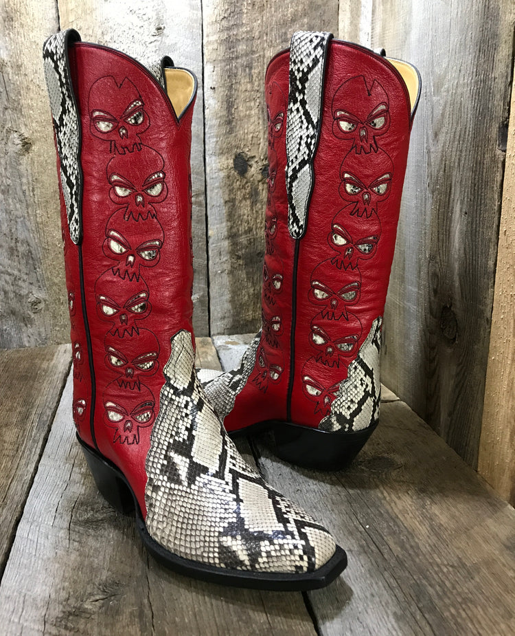 "Python" Red Kangaroo Falconhead Women's Classic Boot 1202