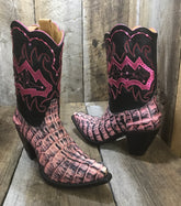 Pink Crocodile Tail w/Bedazzle Women's Classic 1416 *